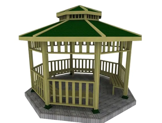 Ahşap Kamelya Çardak Gazebo 