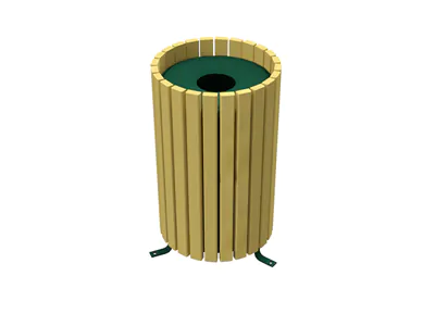 Birsan AHŞAP PARK TİPİ ÇÖP KOVASI