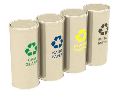 Birsan DÖNER KAPAKLI PASLANMAZ SIFIR ATIK KUTUSU Birsan DÖNER KAPAKLI PASLANMAZ SIFIR ATIK KUTUSU