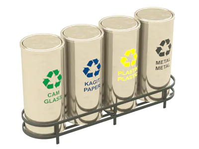 Birsan PASLANMAZ GERİ DÖNÜŞÜM ATIK KOVASI