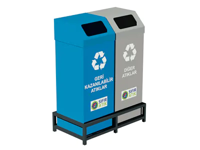Birsan İKİLİ GERİ DÖNÜŞÜM ÇÖP KOVASI