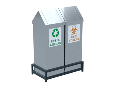 Birsan İKİLİ PASLANMAZ ATIK KUTUSU
