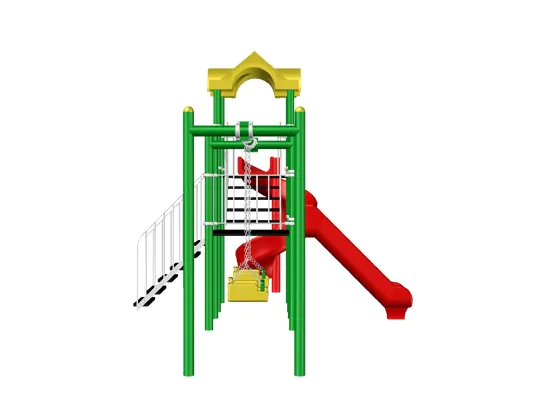 iki kuleli iki kaydıraklı çocuk oyun parkı görsel 2